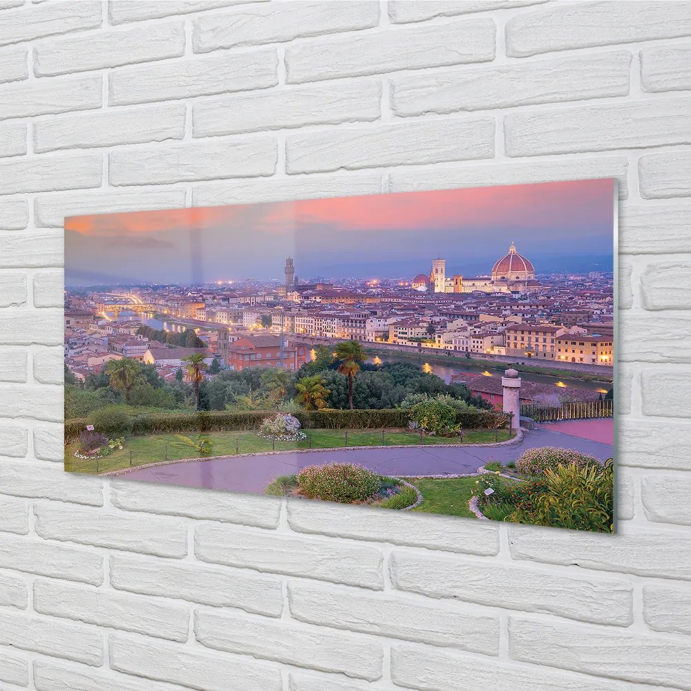 Nástenný panel  rieka Taliansko Panorama 140x70 cm