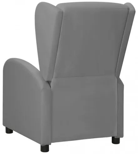 vidaXL Sklápacie kreslo wingback sivé umelá koža-