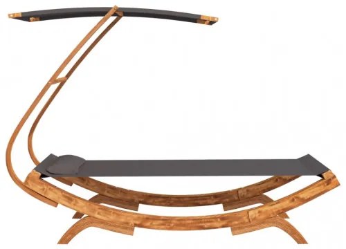 vidaXL Hojdacia sieť so strieškou 100x198x150 cm masívny smrek antracitová-