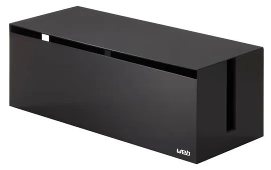 Čierno-hnedý box na nabíjačky YAMAZAKI Web Cable Box
