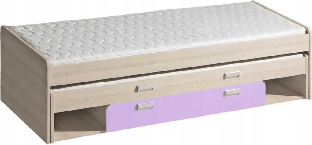 DL Detská posteľ  LUCAS L16 - fialová/zelená Farba: Fialová