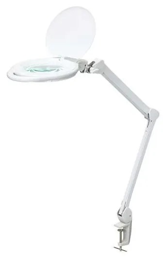 LED Stmievateľná stolná lampa s lupou LED/10W/230V biela