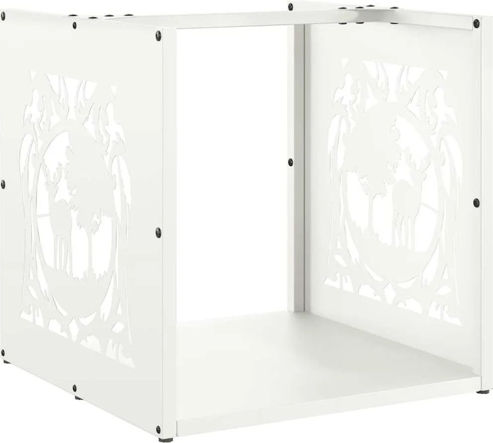 vidaXL Regál na krbové drevo, 40x40x40 cm, za studena lisovaná oceľ