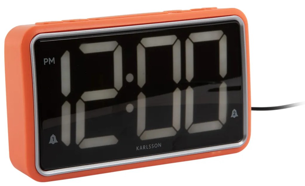 Digitálny budík Karlsson New Retro KA6035OR – Oranžový