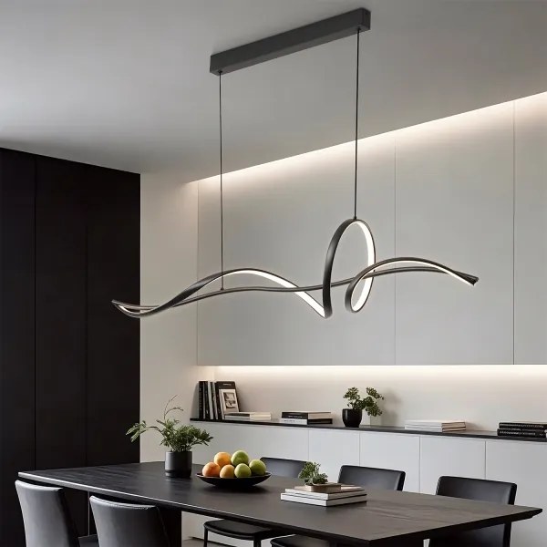 BRILAGI - LED stmievateľný luster na lanku SIGNATURE LED/55W/230V 120x23 cm čierna + DO