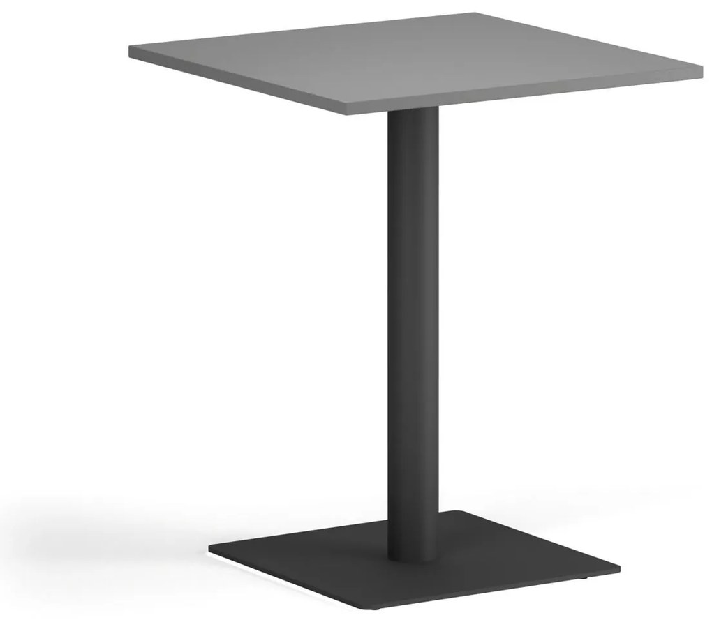 Konferenčný stolík ENZO, 60x60 cm, čierna podnož, grafit