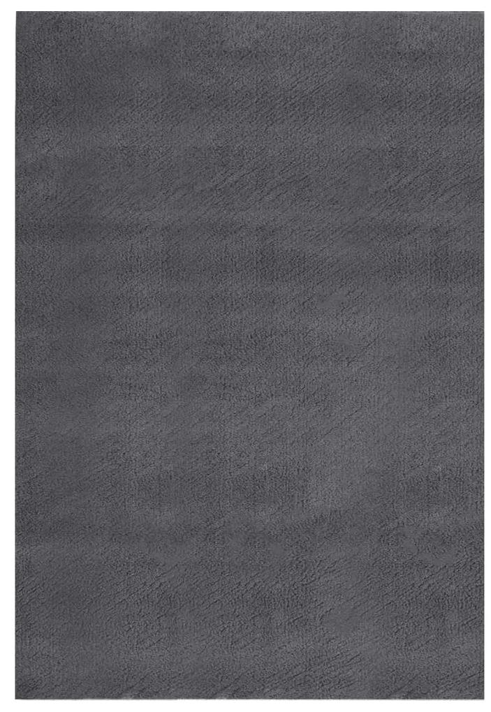 Umývateľný koberec huňatý 200x290 cm protišmykový antracitový
