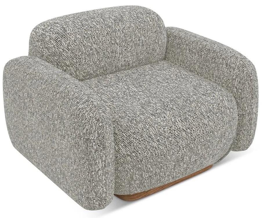 Sivé kreslo Ailani – Makamii