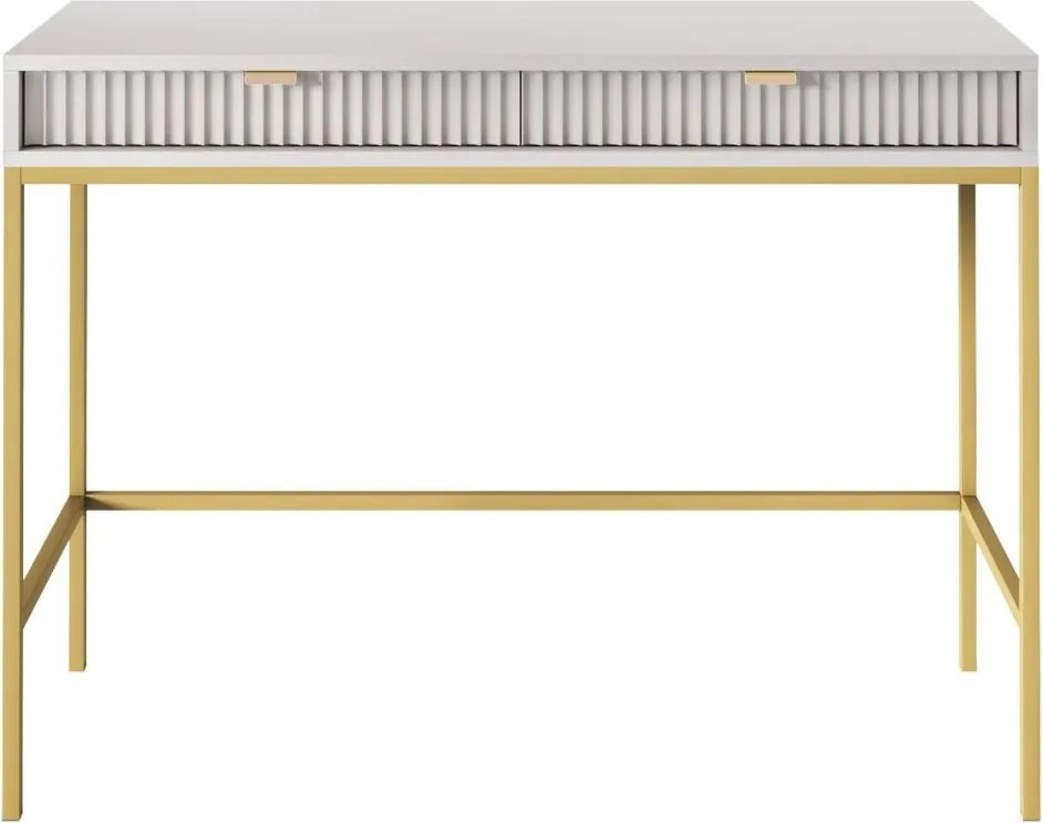 Toaletný stolík Nova (T104), konzola do predsiene, sivá/zlatá