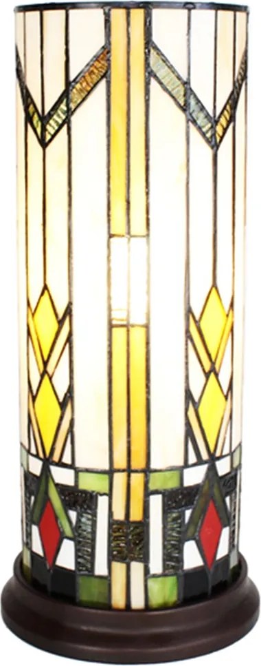 Valcová stolná lampa Tiffany - Ø 18*40 cm E14/max 1*25W