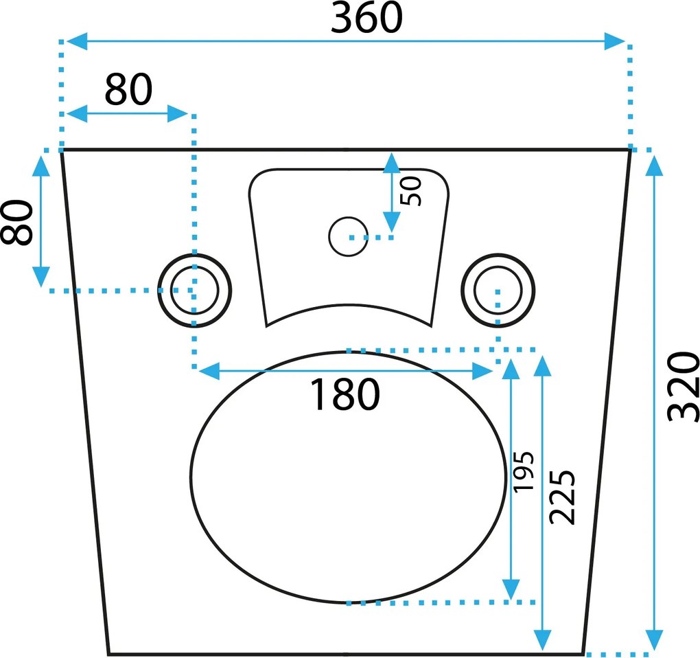 Rea Carlo mini - Závesný bidet, biela, REA-C2276