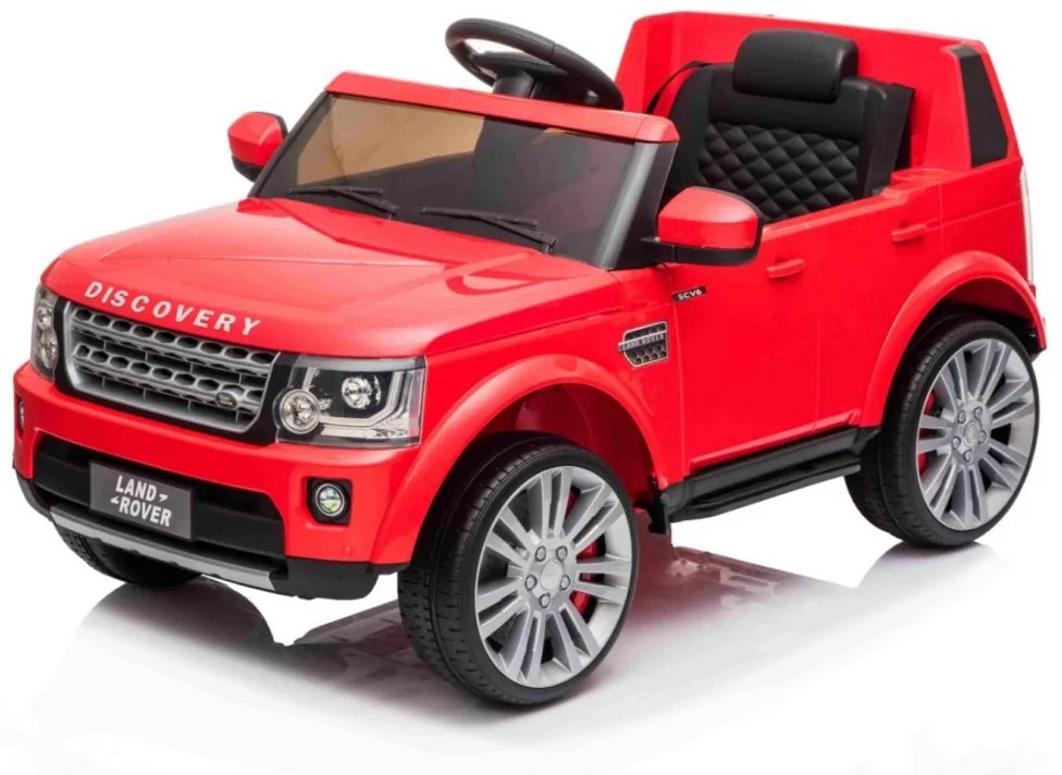 RAMIZ ELEKTRICKÉ AUTÍČKO -LAND ROVER DISCOVERY - NELAKOVANÉ ČERVENÉ - 2x25W MOTOR - 12V/7Ah,BATÉRIA - 2022