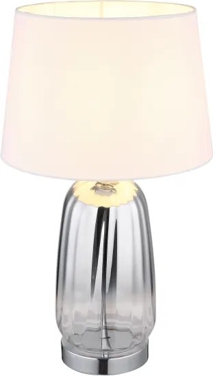 Globo 24142W - Stolová lampa CLASSY 1xE27/40W/230V biela/strieborná