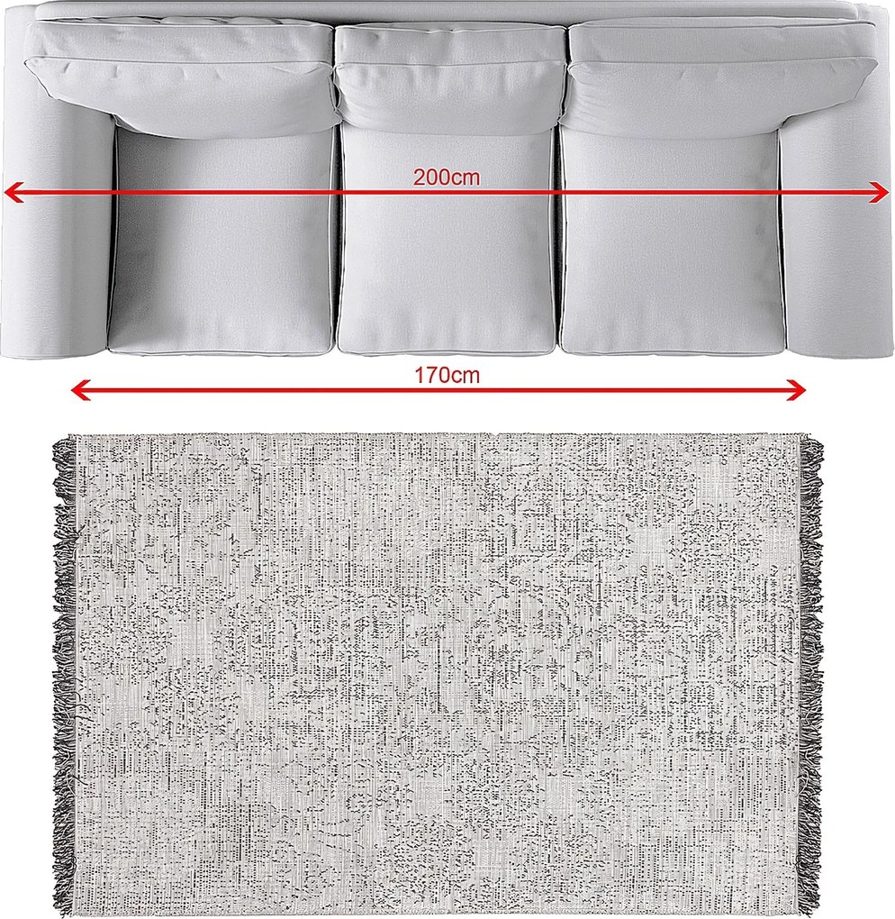 Koberec Tweed grey 120x170cm