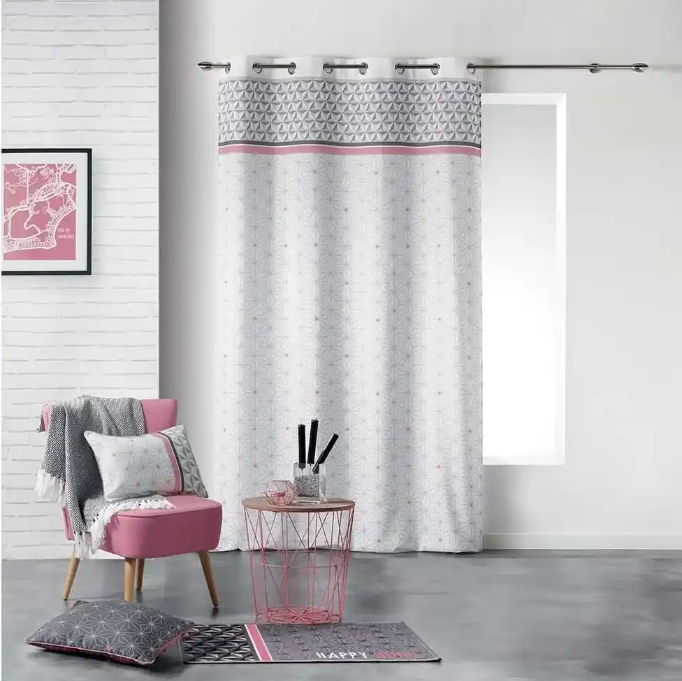 Sivo ružové dekoračné závesy do obývacej izby 140 x 260 cm | BIANO