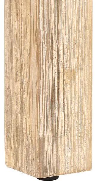 Záhradný betónový stôl 180 x 90 cm sivá/svetlé drevo OSTUNI Beliani