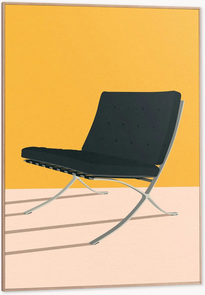 Nástenná dekorácia v ráme Barcelona Chair