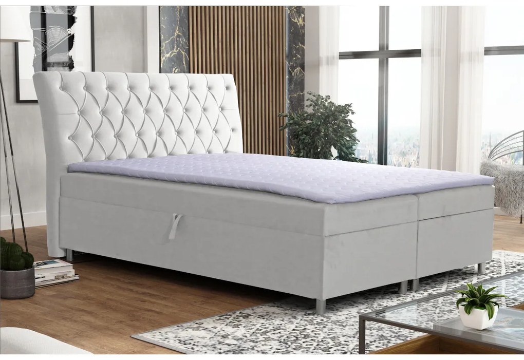 Čalúnená posteľ boxspring PERRY, 180x200, madryt 120