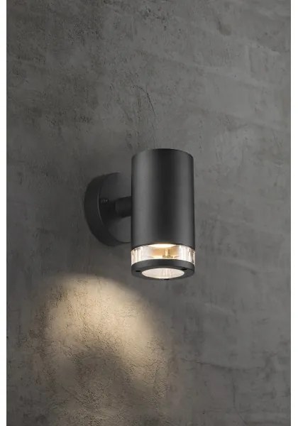 Nordlux - Exteriérové nástenné svietidlo BIRK 1xGU10/28W/230V IP44 čierna