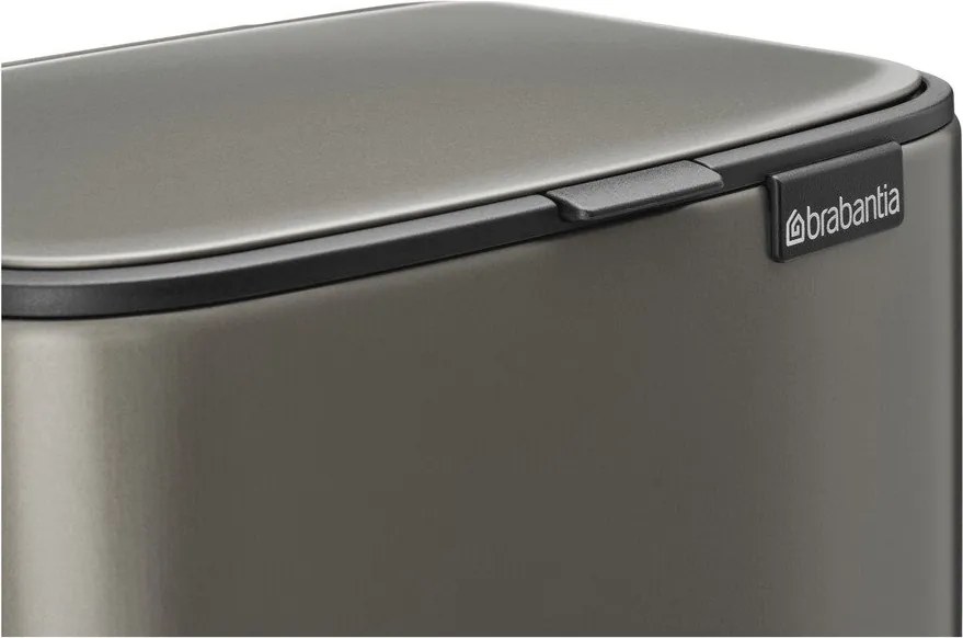 Sivý pedálový oceľový odpadkový kôš 7 l Bo – Brabantia
