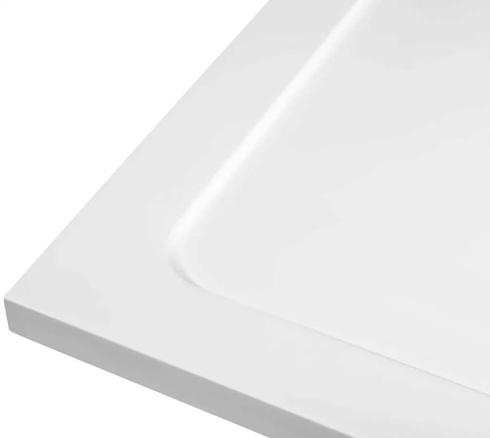 Aqualine Aqualine, TECMI sprchová vanička z liateho mramoru 120x80x3 cm, PQ12080