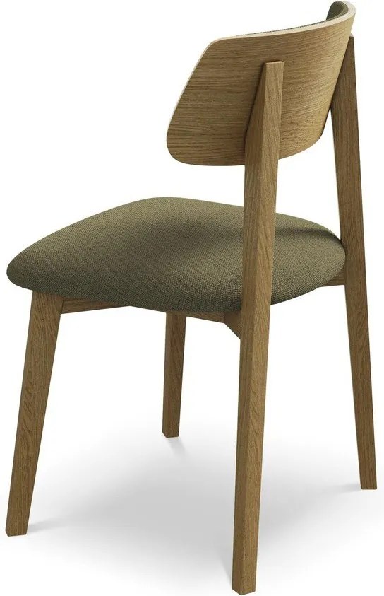 Zelená jedálenská stolička z masívneho dreva Niu – Makamii