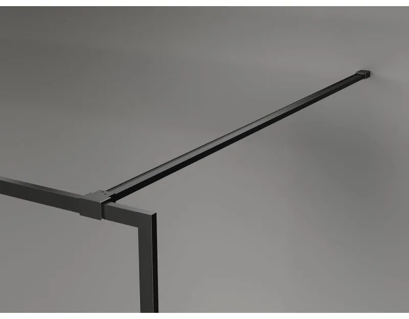 Mexen Kioto-F, sprchová zástena s rámom 125 x 202 cm, 8 mm číre sklo, čierny profil, 800-125-104-70-00