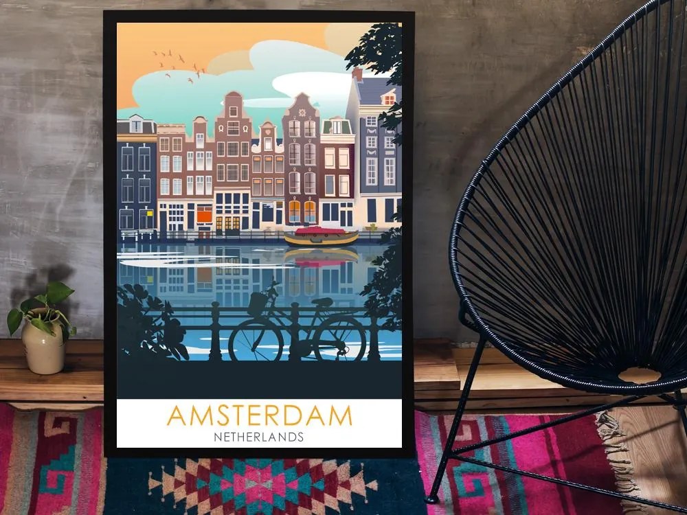 Poster Amsterdam - Poster A3 bez rámu (27,9€)
