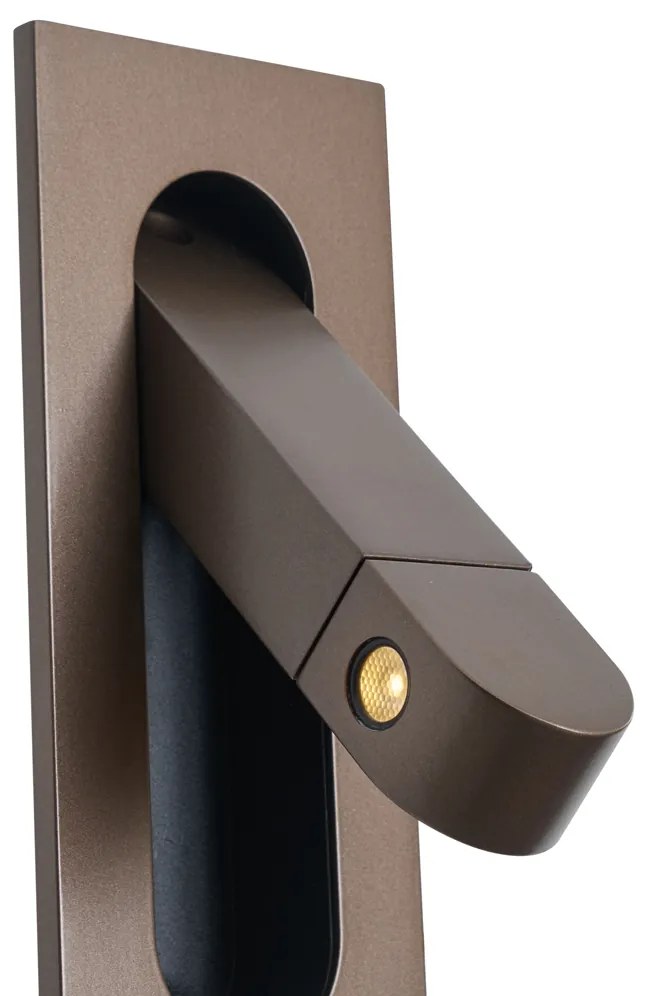 Moderné nástenné svietidlo tmavý bronz vrátane LED a portu USB-C - Hilton