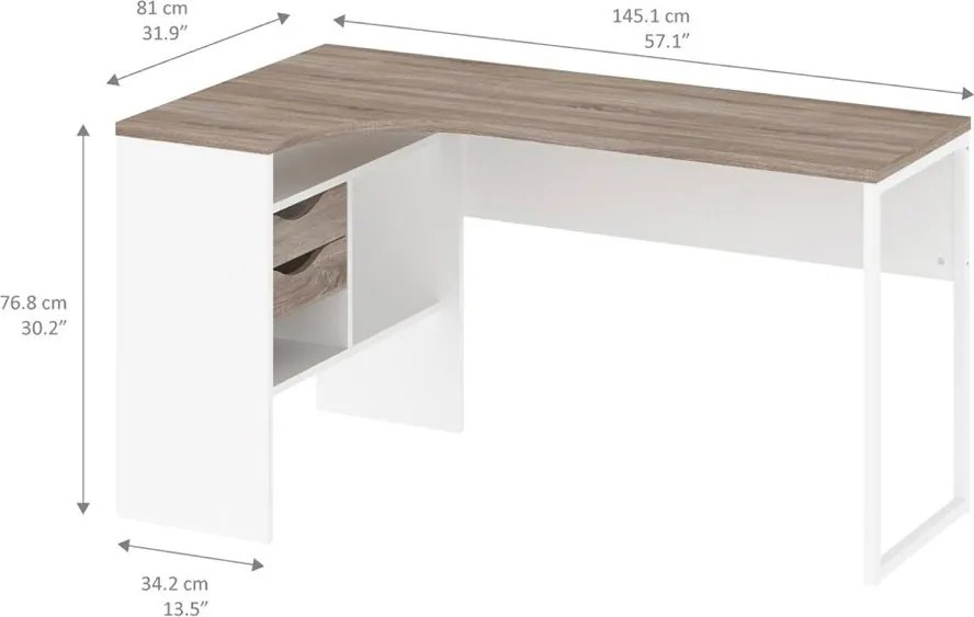 Písací stôl Felixa IV matná čierna/dub