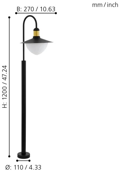 Eglo 97287 - Vonkajšia lampa SIRMIONE 1xE27/60W/230V