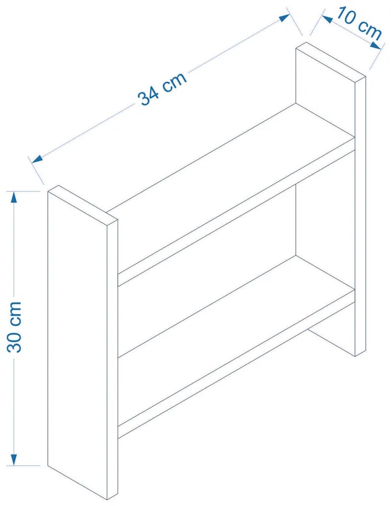 Kuchynská polica Denver Walnut