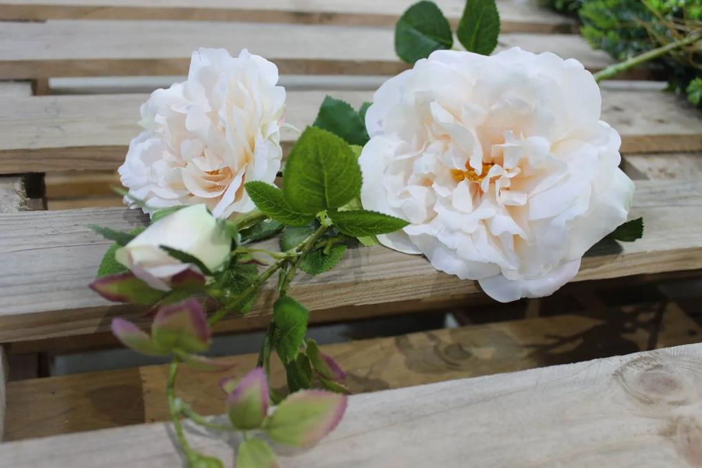Biela umelá ruža divá 106cm