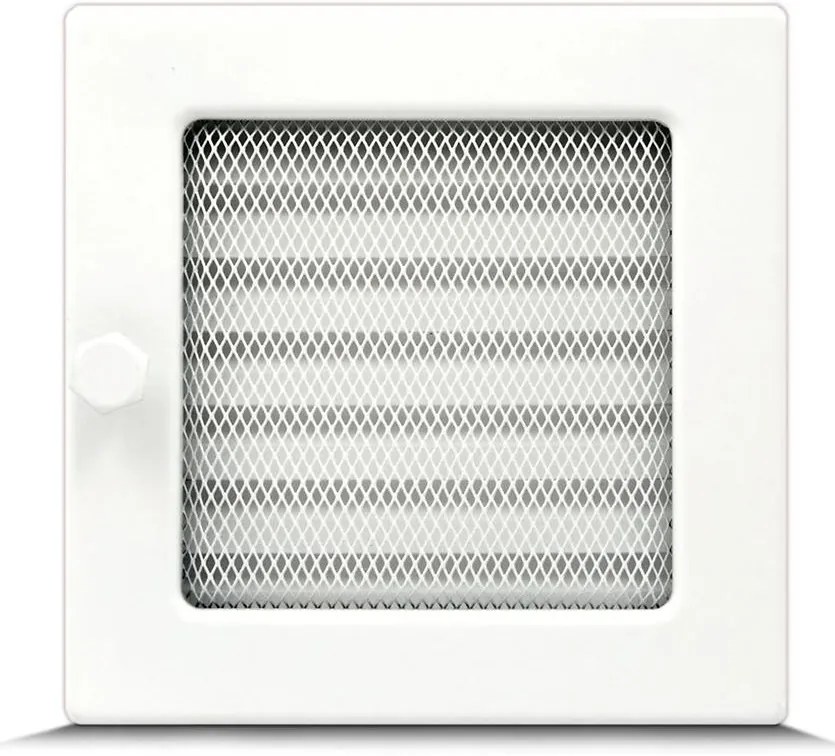 Komínová mriežka 17X17 so žalúziou biela