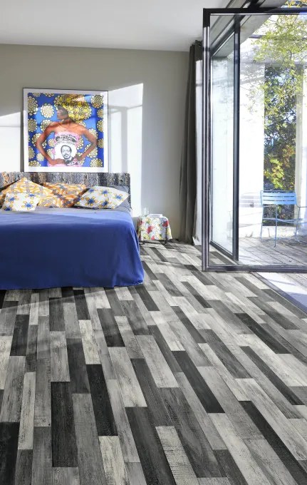 PVC podlaha PLAZA CUBAN OAK sivá