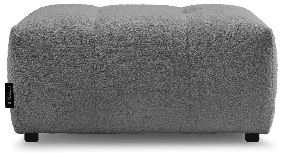 Sivá podnožka z textílie buklé Roxelane – Bobochic Paris