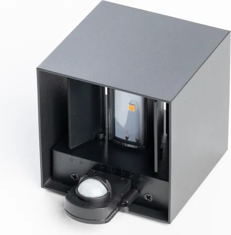 BRILAGI - LED vonkajšie nástenné svietidlo s čidlom CUBE LED/6W/230V antracit