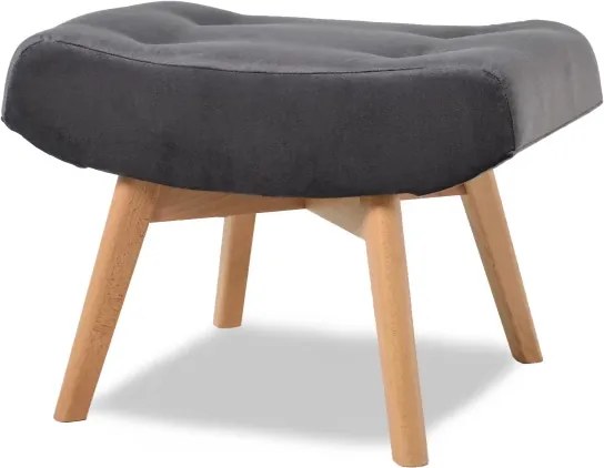 Kreslo Picolo s podnožkou, béžová/ prírodná (chester AN 3318)