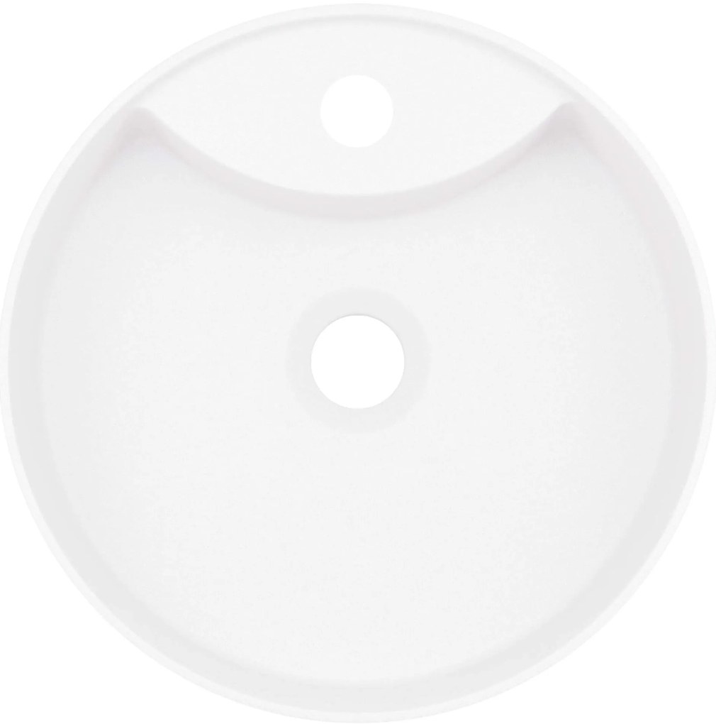 Deante Silia, umývadlo na dosku s otvorom na batériu 360x360x125mm, biela matná, DEA-CQS_AU4B