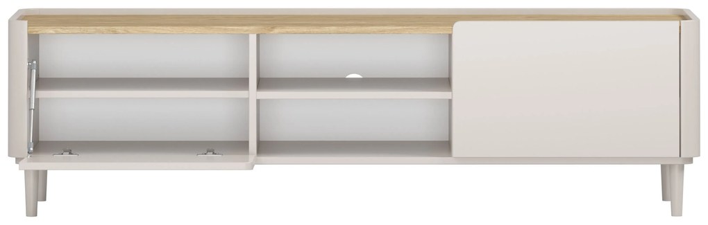 TV skrinka Elivo 170 cm na nožičkách - kašmír / olejovaný dub