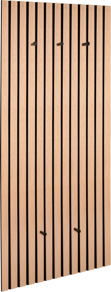 XXXLutz VEŠIAKOVÝ PANEL, čierna, dub artisan, 50/125/7 cm Xora - Vešiakové steny - 001234013001