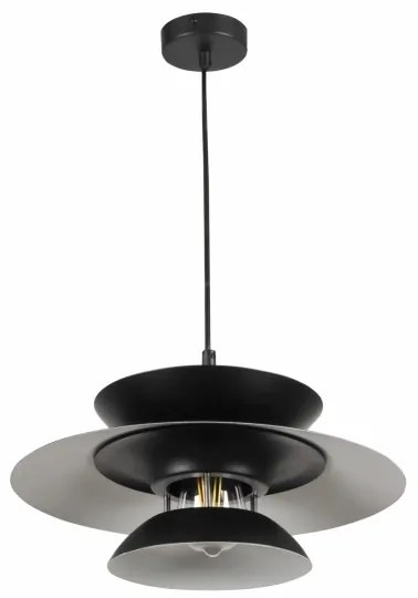 Luster na lanku BERIT 1xE27/20W/230V čierna
