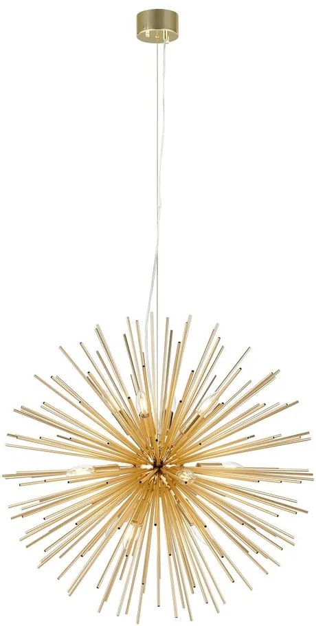 Závesné svietidlo v zlatej farbe s kovovým tienidlom 72x72 cm Soleil - Markslöjd