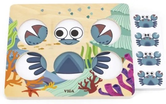 Viga Drevená porovnávacia hra - more