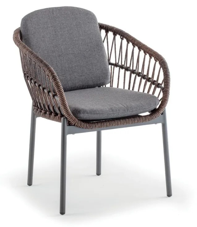 ELBA kreslo antracite/brown