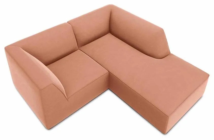 Trojmiestna zamatová pohovka Ruby 186 × 180 × 69 cm