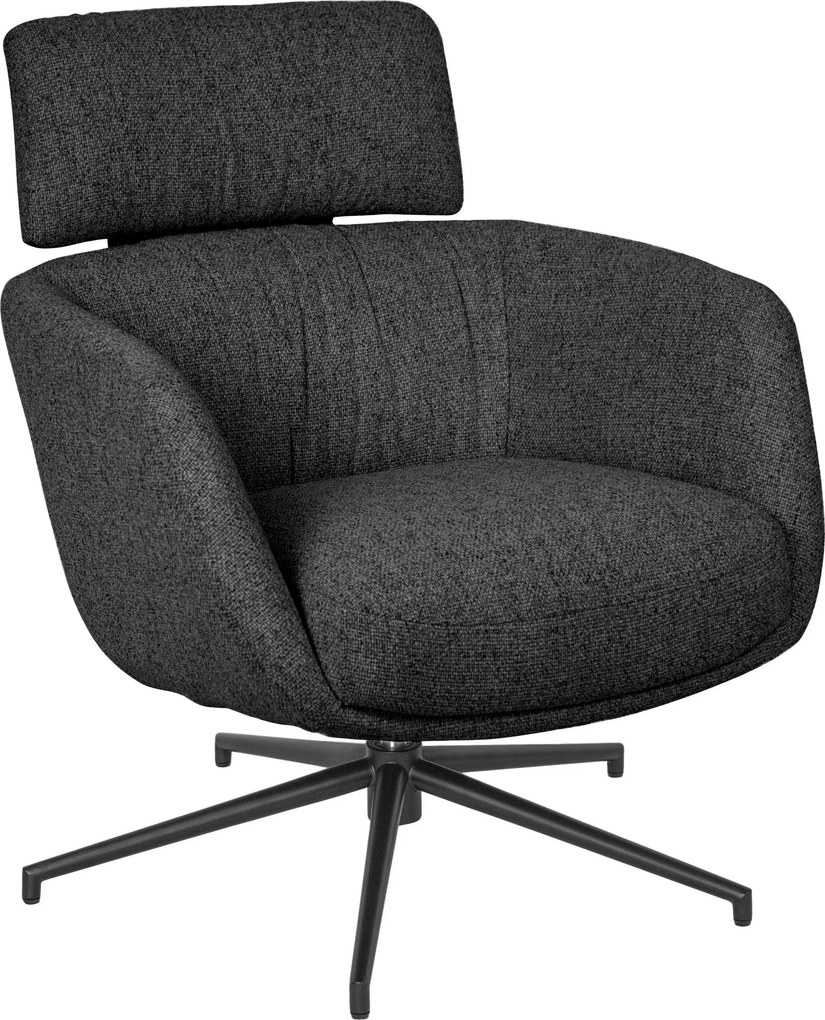 XXXLutz RELAXAČNÉ KRESLO, kov, textil, čierna, tmavosivá Dieter Knoll - Kreslá - 001261001003