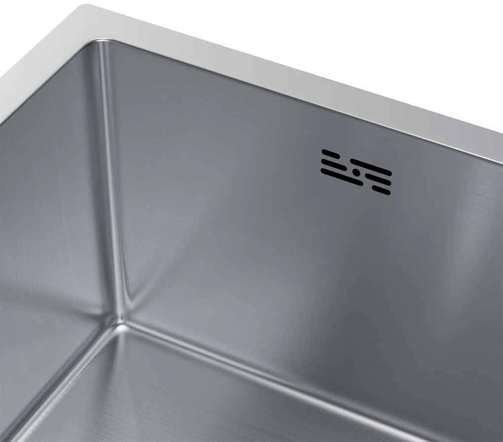 Erga HD, 1-komorový oceľový drez 370x450x210 mm, oceľová, ERG-MLS-HD3745