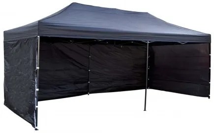 Výškově nastavitelný zahradní párty stan Epresso 3x6 m černý