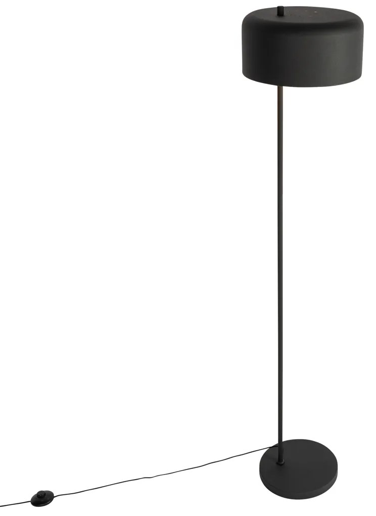 Retro stojaca lampa čierna so zlatým vnútrom - Jinte